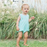 Avery Bubble- Mint w/ Light Blue Gingham