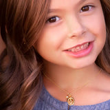 Gold Plated Miraculous Medal Cross Necklace