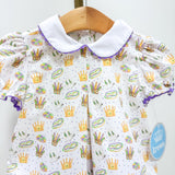 Isabelle Mardi Gras Icons Print Pleat Bloomer Set