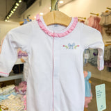 Evelyn's Classic Embroidered Ruffle Footie