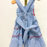 Blue Gingham Crawfish Layered Sundress