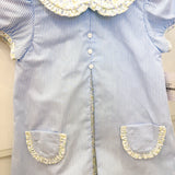 Light Blue Striped A-Line Dress