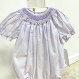 Georgia Purple Smocked Bubble