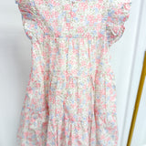Carly Floral Double Sleeve Tiered Dress
