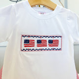 Red Gingham American Flag Wyatt Short Set