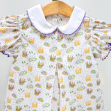 Isabelle Mardi Gras Icons Print Pleat Dress