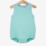 Avery Bubble- Mint w/ Light Blue Gingham