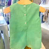 Green Mini Gingham Romper