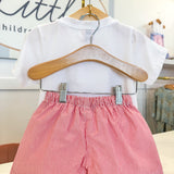 Red Gingham American Flag Wyatt Short Set