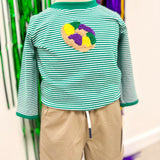 King Cake Shirt Green Stripe