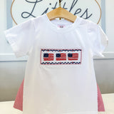 Red Gingham American Flag Wyatt Short Set
