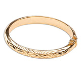 Gold Etched Bangle Medium
