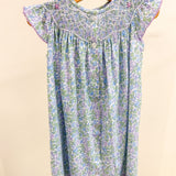 Lilac Floral Smocked geo A/S Bishop