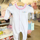 Evelyn's Classic Embroidered Ruffle Footie