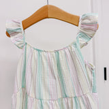 Faye Green & Blue Stripes Dress