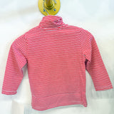Red Striped 1/4 Zip Pullover Baseball