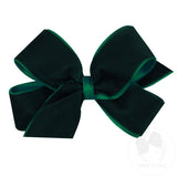 Medium Classic Velvet Forest Green Bow