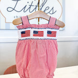 Red Gingham American Flag Bubble