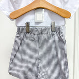 Gray Gingham Golf Tee and Shorts Set