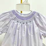 Georgia Purple Smocked Bubble