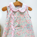 Claire Bunny Floral Print Scallop Dress