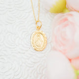 Gold Plated Miraculous Medal Necklace