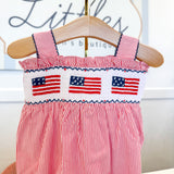 Red Gingham American Flag Bubble