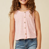 Girls Pink Knit Tank