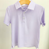 Micro Purple/White Striped Polo