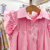 Evelyn Pink Pinstripe Dress