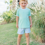 Avery Short Set- Mint w/ Light Blue Gingham