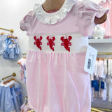 Girls Crawfish Hand Smocked Pima Bubble