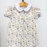 Isabelle Mardi Gras Icons Print Pleat Dress