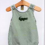 Green Gingham Alligator Bubble