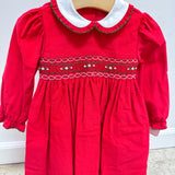 Rachel Red Corduroy LS Dress
