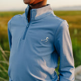 Beau Quarter Zip Lake Blue (Velvet Fawn)