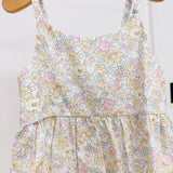 Katie Yellow Retro Floral Top