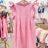 Evelyn Pink Pinstripe Dress