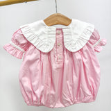 Bea Pink Bib Collar Embroidered Bubble