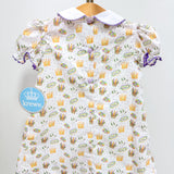 Isabelle Mardi Gras Icons Print Pleat Dress