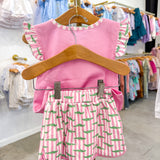 Bayou Kids Pink Skort Set