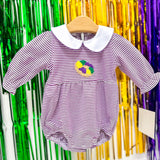 King Cake Bubble Purple Stripe