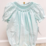 Georgia Blue Smocked Bubble