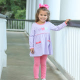 Purple/Pink Bows Pants Set