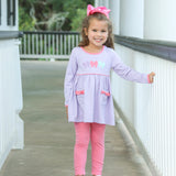 Purple/Pink Bows Pants Set