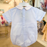Blue Chevron Smocked Creeper