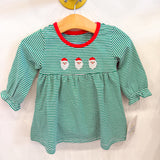 Green Striped Santa Bloomer Set