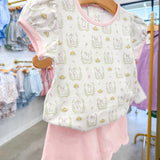 Easter Bunnies Pink Short Set