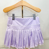 Lavender Striped Mini Pleat Skort