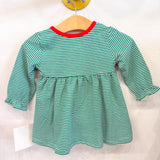 Green Striped Santa Bloomer Set